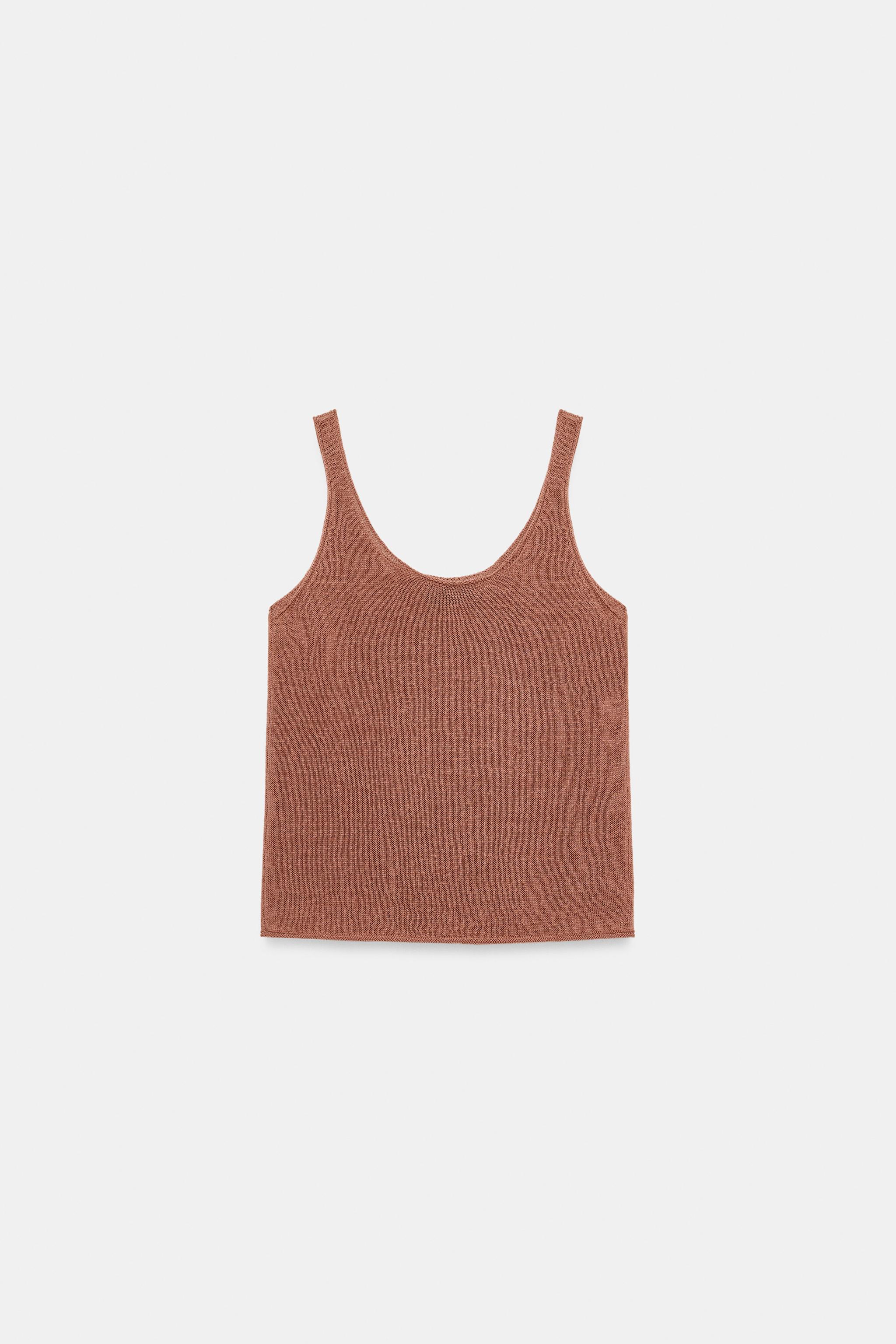 TOP EN MAILLE À BRETELLES
